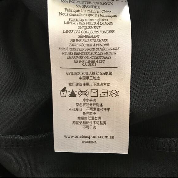 One Teaspoon Black Gold Sequin Bodycon Party NYE Graduation Holiday Dress XXS - Picture 12 of 13